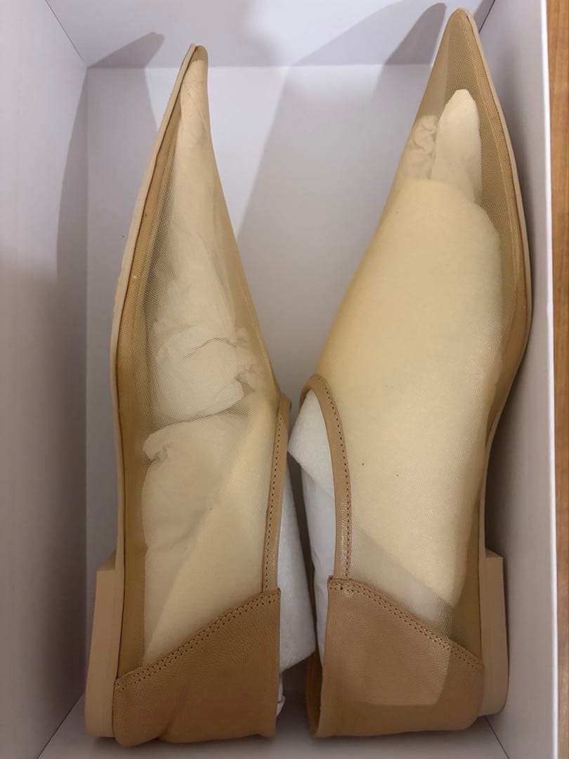 ETRE TOKYO　ポインテッドメッシュスリッポン　38 ベージュ