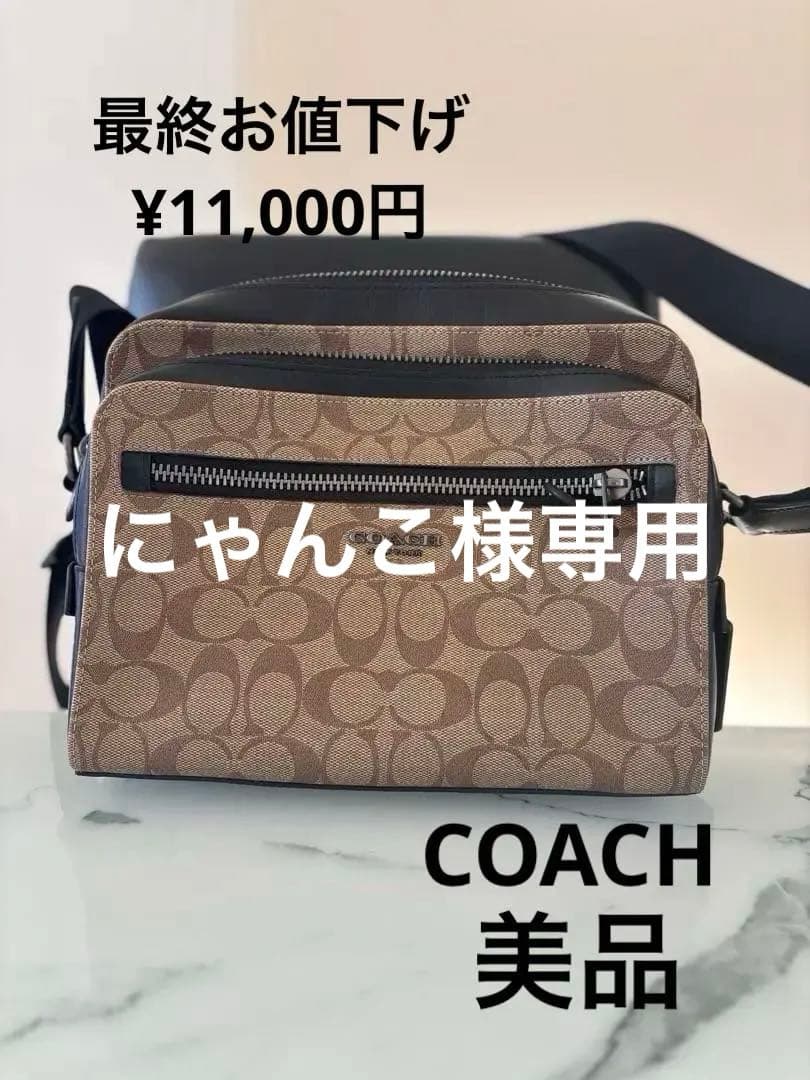【超美品】COACH ショルダーバッグ ブラウン/ブラック
