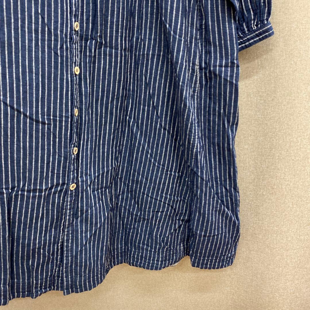 N781◯ 45Rコットンワンピース ストライプ