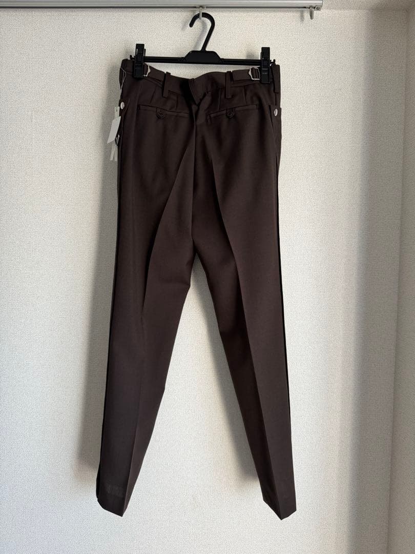 売切 新品Tamme B.D.SLIM SLACKS ブラウン サイズ2