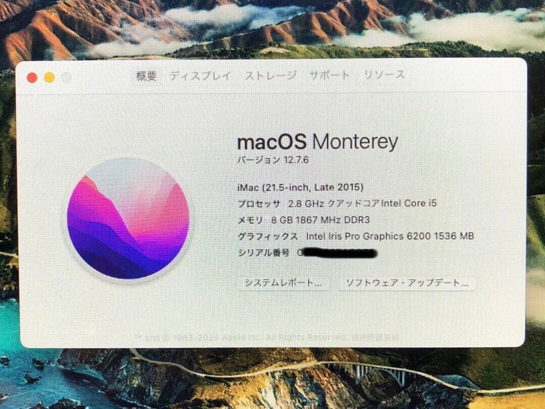 Macデスクトップ Apple iMac 21.5-inch Late 2015 Core i5