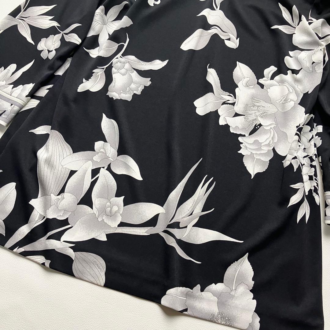 近年美品　レオナール　チュニック　カンカン　花柄　40