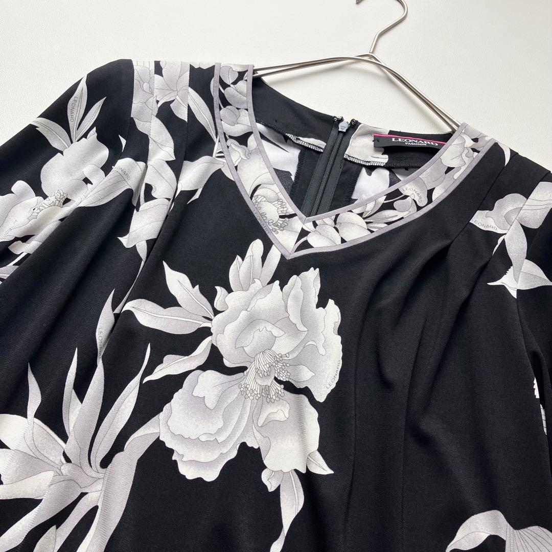 近年美品　レオナール　チュニック　カンカン　花柄　40