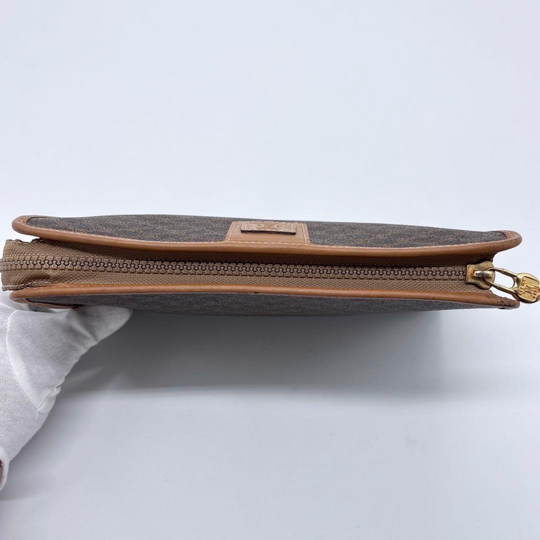 CELINE セリーヌ マカダム クラッチバッグ ブラウン