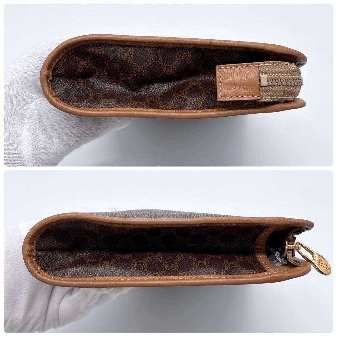 CELINE セリーヌ マカダム クラッチバッグ ブラウン