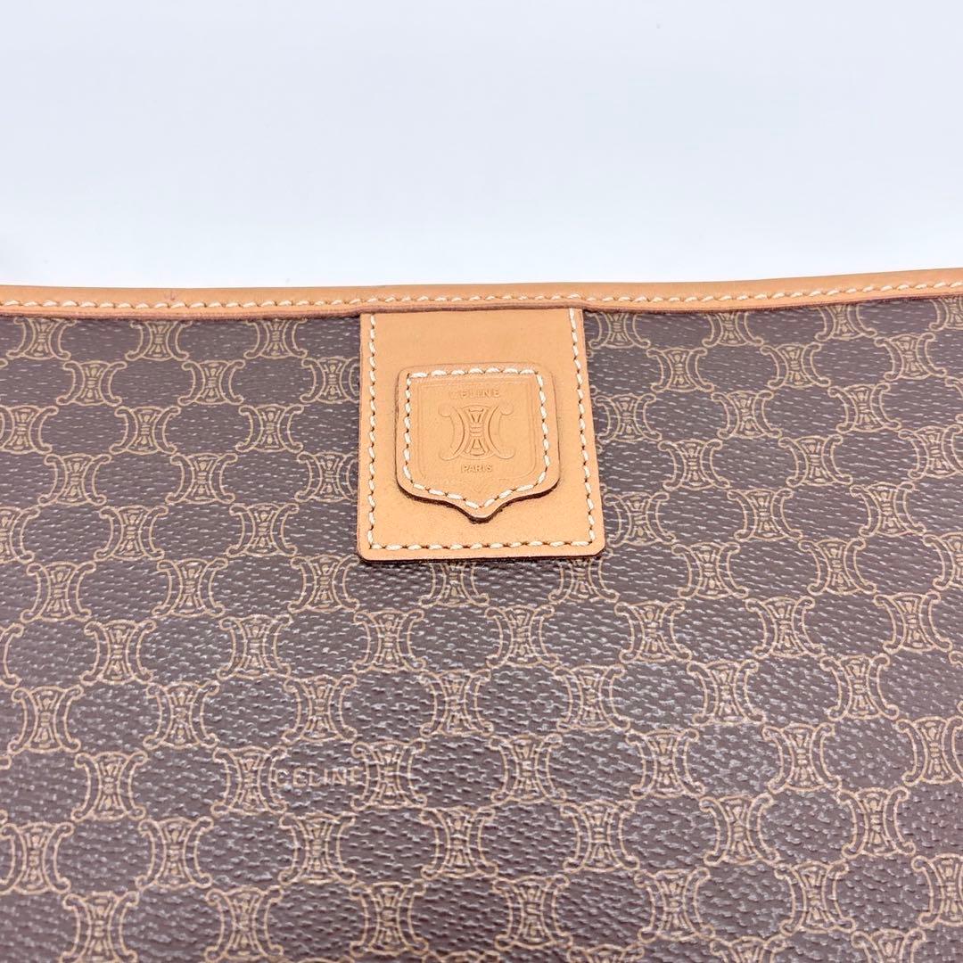 CELINE セリーヌ マカダム クラッチバッグ ブラウン