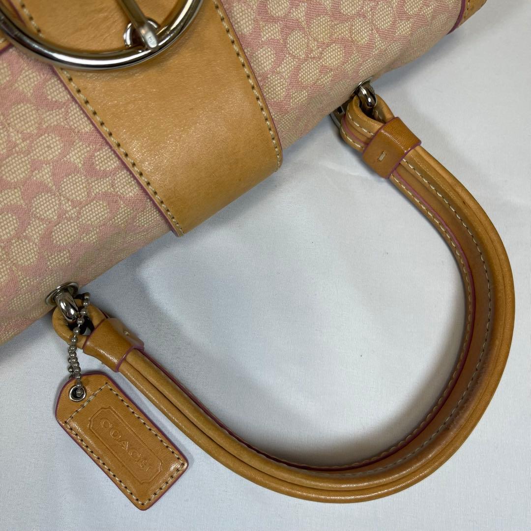 【美品/カード付】コーチ 6349 ソーホー ハンドバッグ レザー シグネチャー