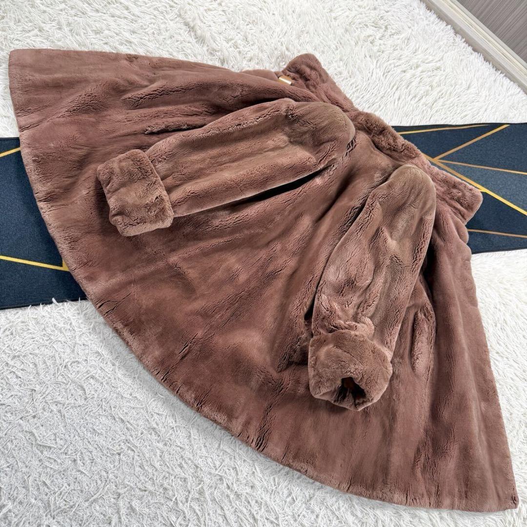 総丈88㎝ ムーンバット クレシェ ヌートリア ローズブラウン コート Aライン