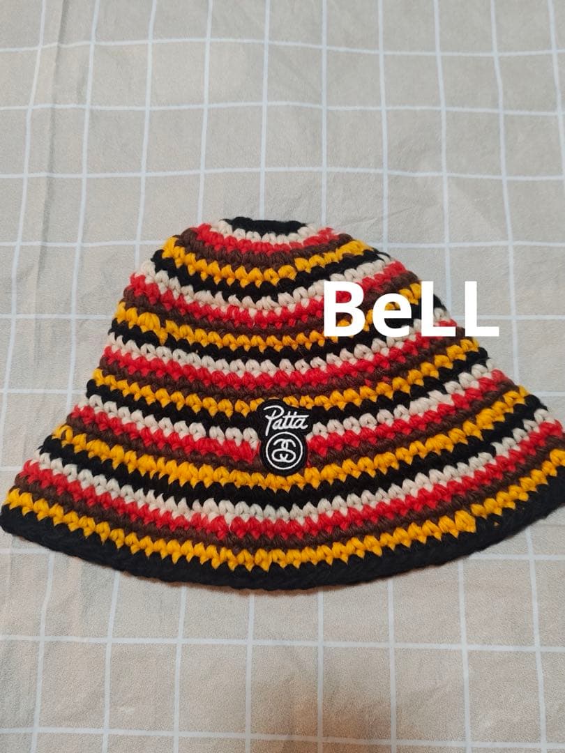 Stussy Patta コラボ ロゴ ストライプ ニット帽 ビーニー