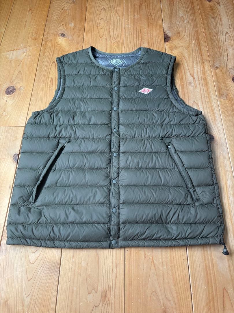 DANTON ダウンベスト 42 オリーブグリーン