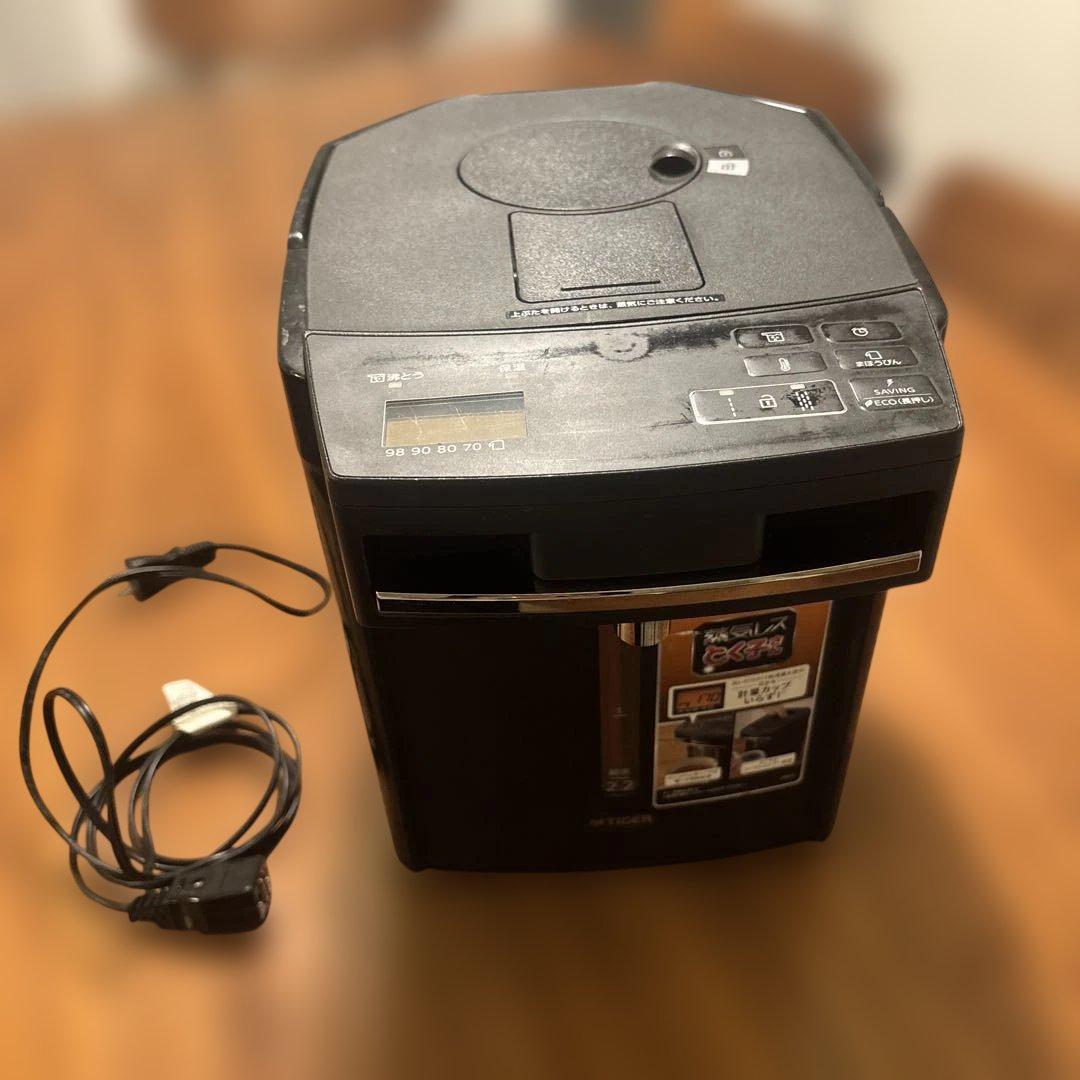 タイガー魔法瓶 電気ポット ブラック 2.2L PIM-G300K とく子さん