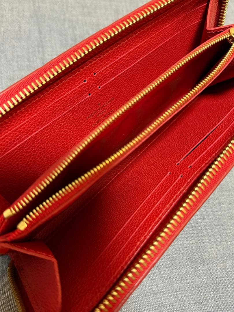 Louis Vuitton 長財布 ネイビー/レッド