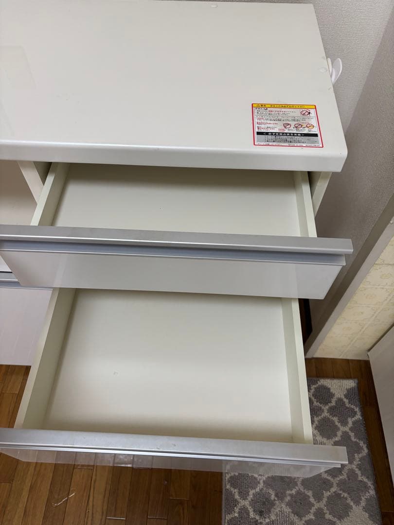 【美品】パモウナ　キッチンカウンター　レンジ台　幅90cm