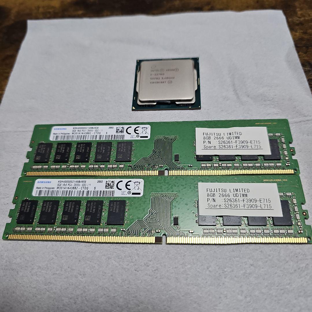 ド*ん様 DDR4 8GBx2+Intel Xeon E-2276Gセット