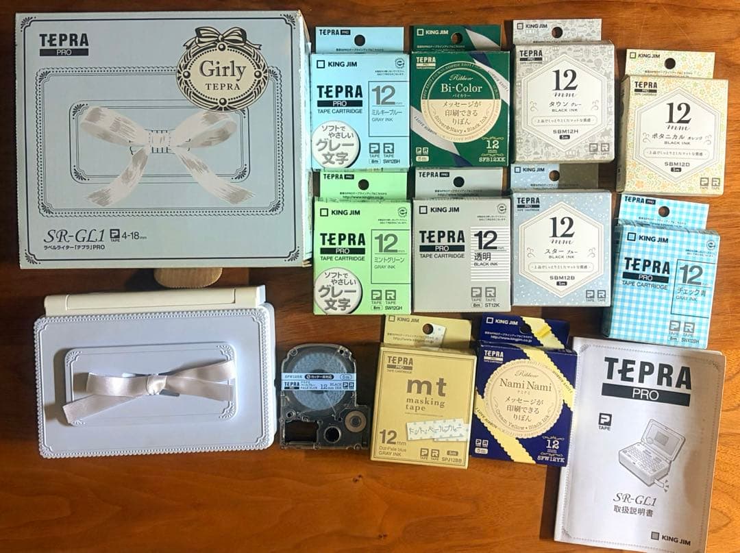 ✤箱あり✤ガーリーテプラ SR-GL1 本体・取扱説明書 【おまけ】テープ付