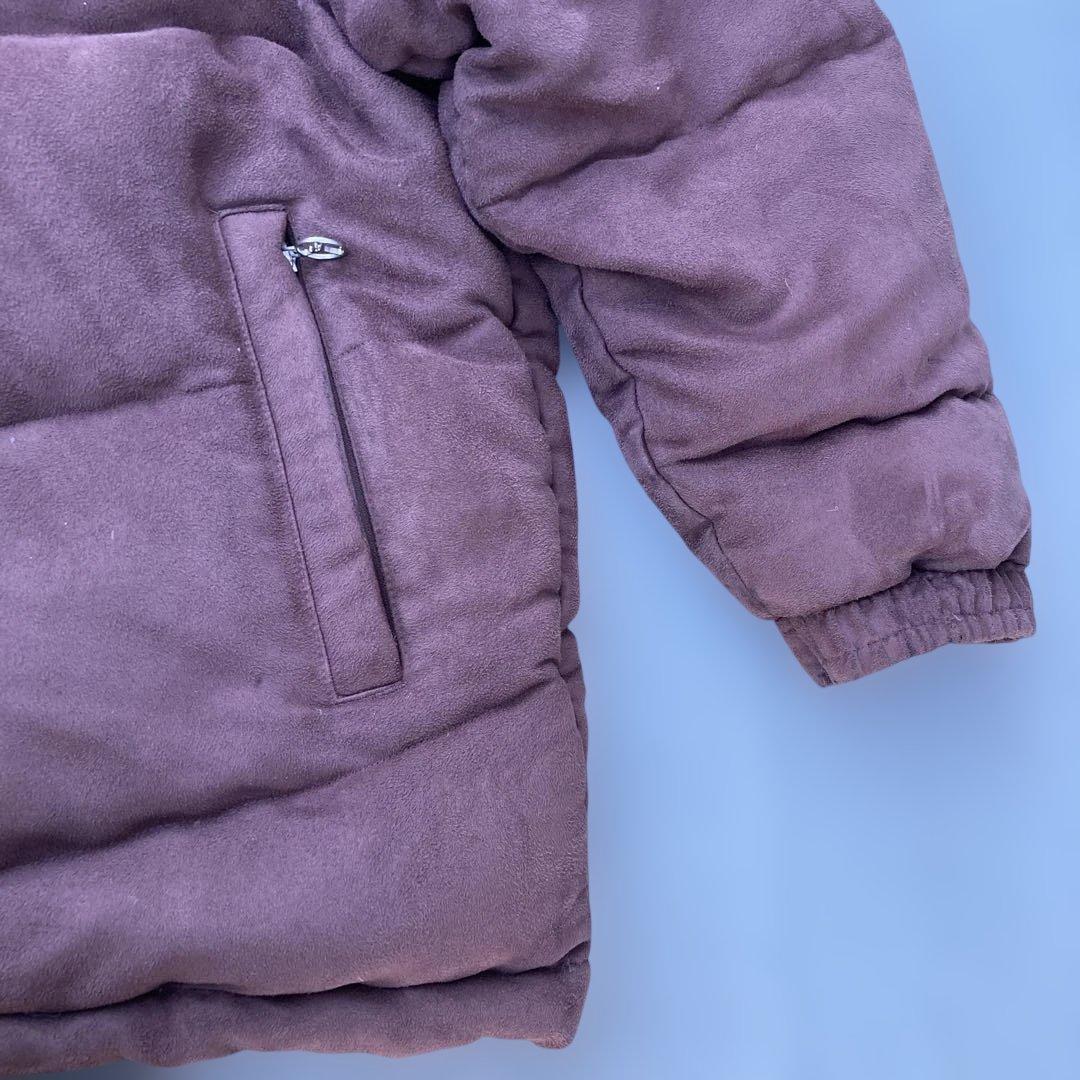 NIKE JORDAN ダウンジャケット　ロゴ刺繍　スウェード　古着