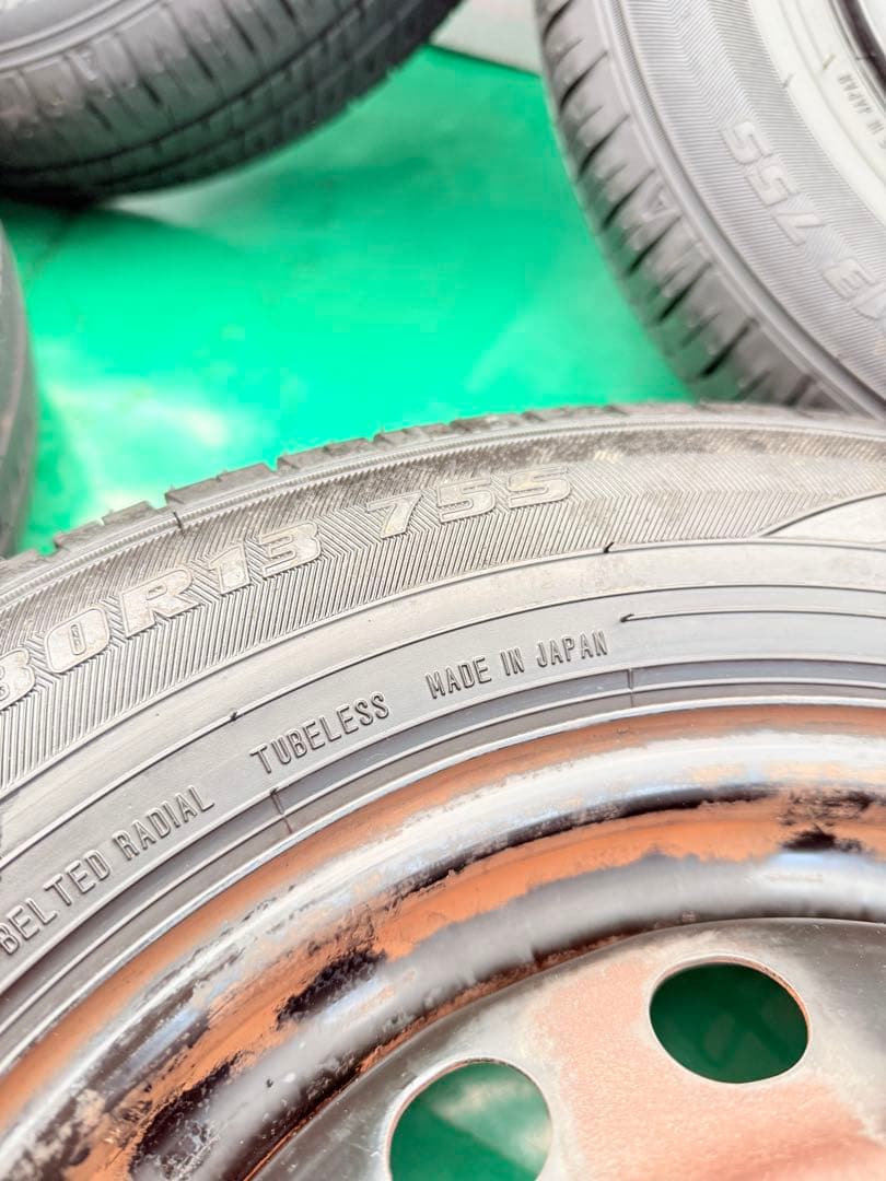 145/80R13 サマータイヤ スチールホイール付き 13x4.00B/4穴