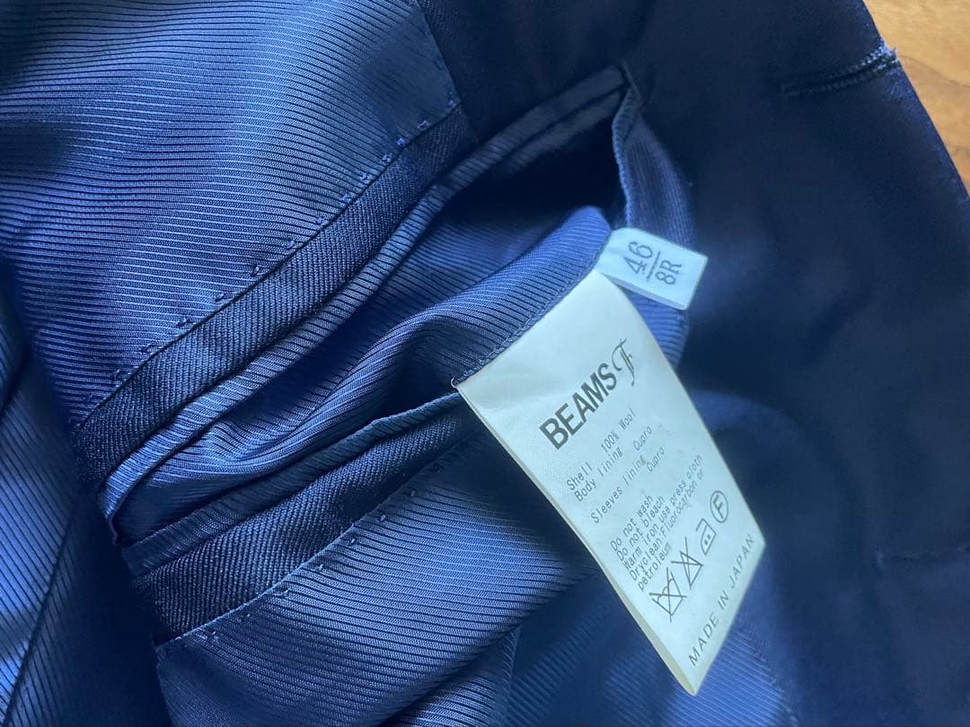 ビームスf ネイビースーツ　46