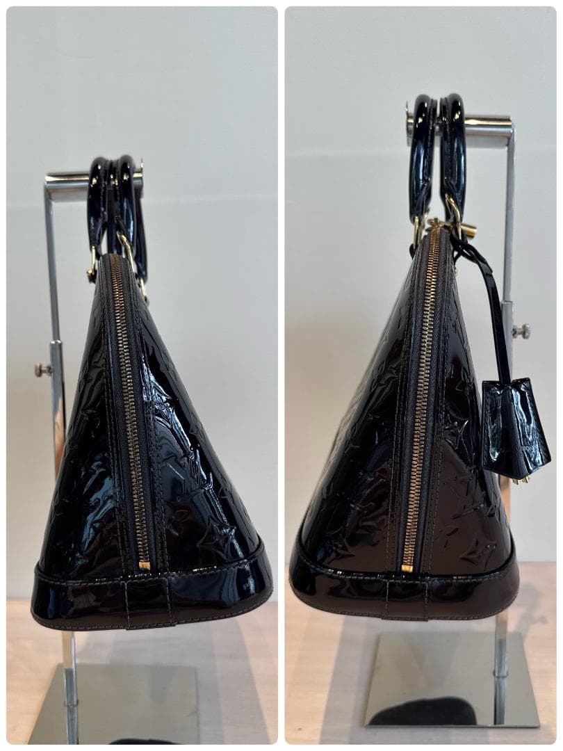 ルイヴィトン　M91611　アルマPM　モノグラムヴェルニ　ブルーアンフィニ