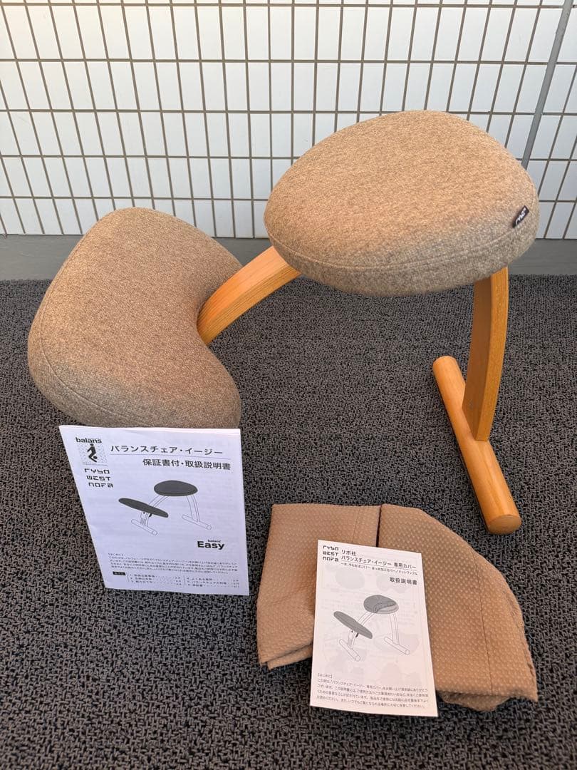 【美品】リボ社 バランスチェア カバー付 ノルウェー　説明書付き