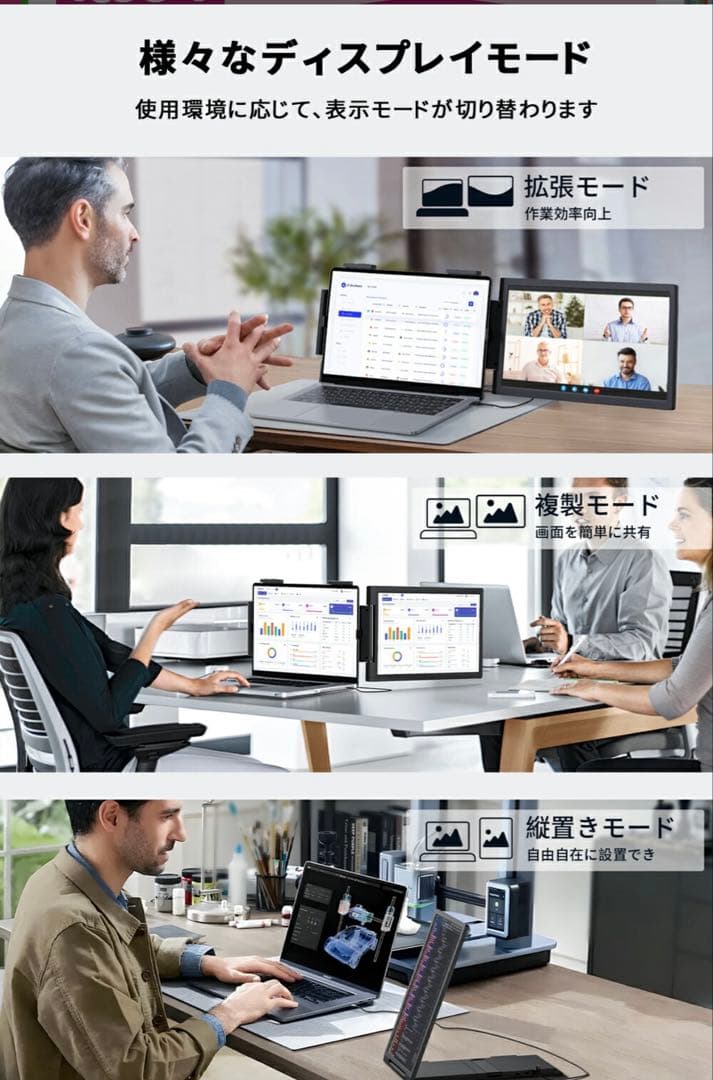 デュアルモニター デュアルディスプレイ 14インチ