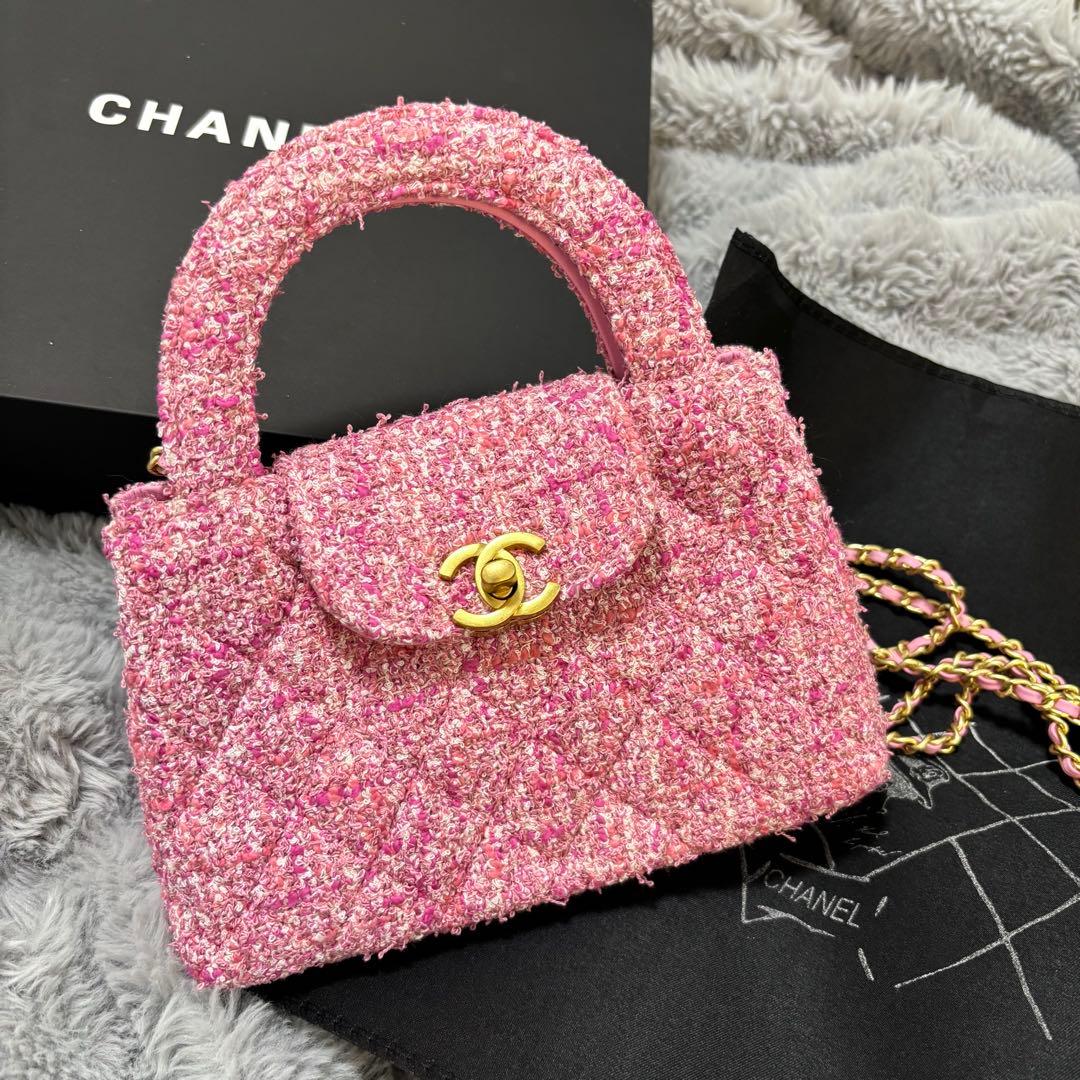 ふ*か様 シャネル CHANEL ノベルティ ツイード ショルダーバッグ ハンド