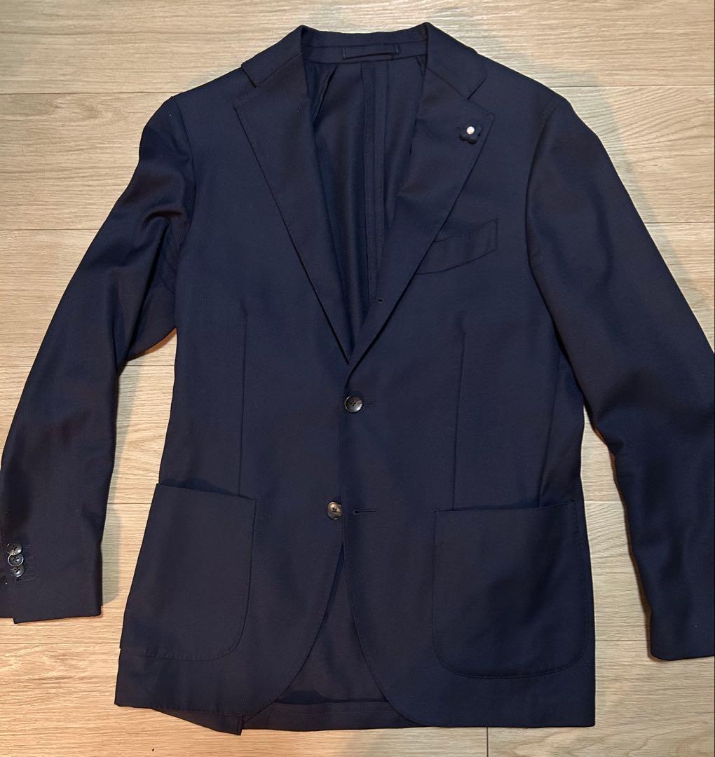 【サム】LARDINI 濃紺 テーラードジャケット 44