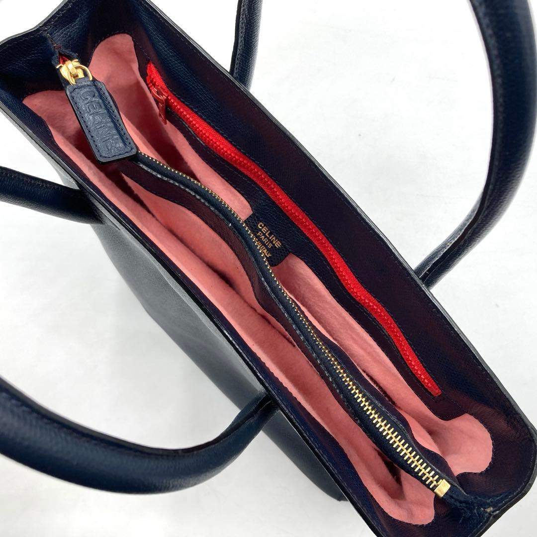 CELINE セリーヌ ハンドバッグ ネイビー レザー イタリア製
