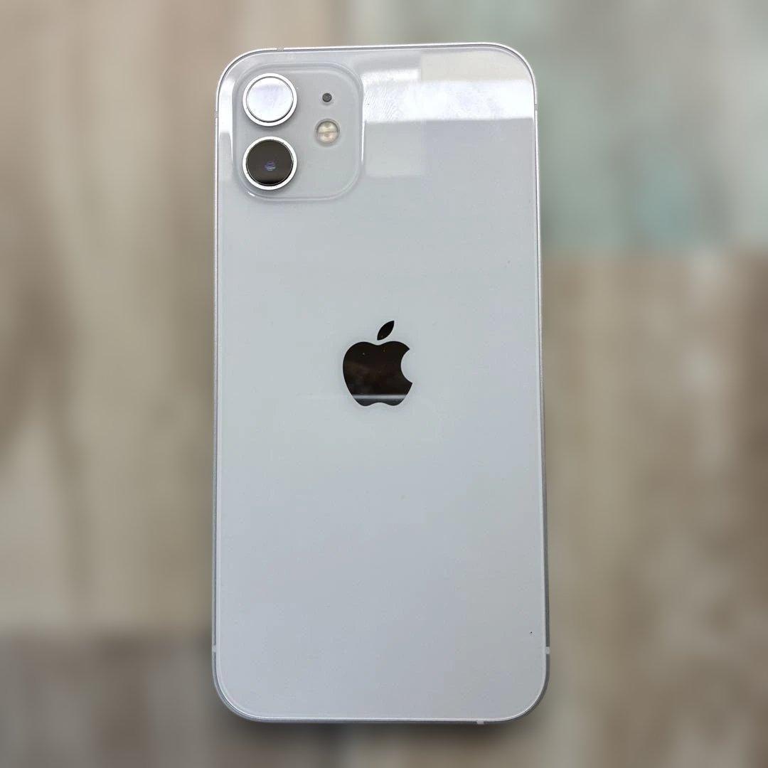 iPhone12 白 美品 バッテリー86% SIMフリー フィルム2枚ケース付