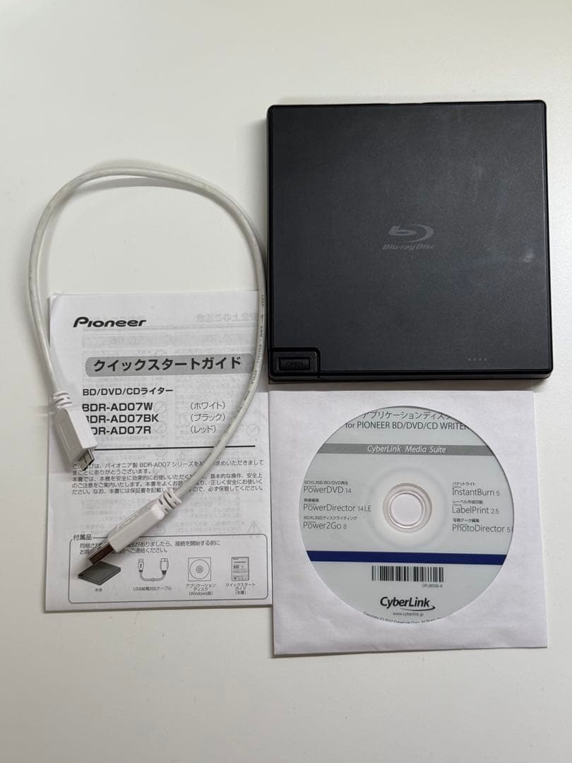 Pioneer BDR-AD07BK 外付けブルーレイディスクドライブ