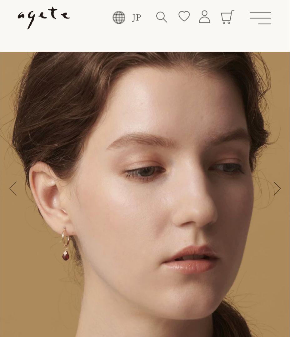 【新品未使用】アガット ピアス チャーム ガーネット 片方のみ