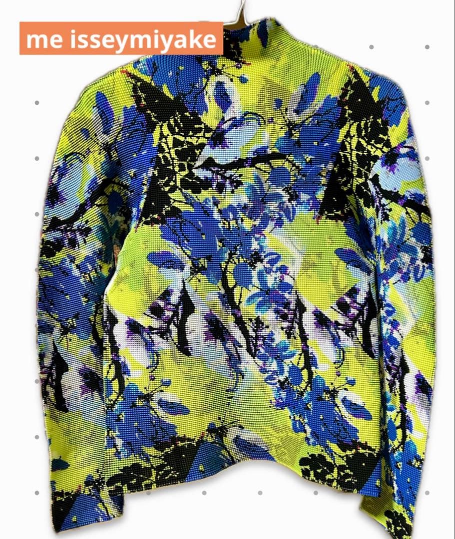 me by isseymiyake プリーツ加工　長袖 花柄 トップス　希少