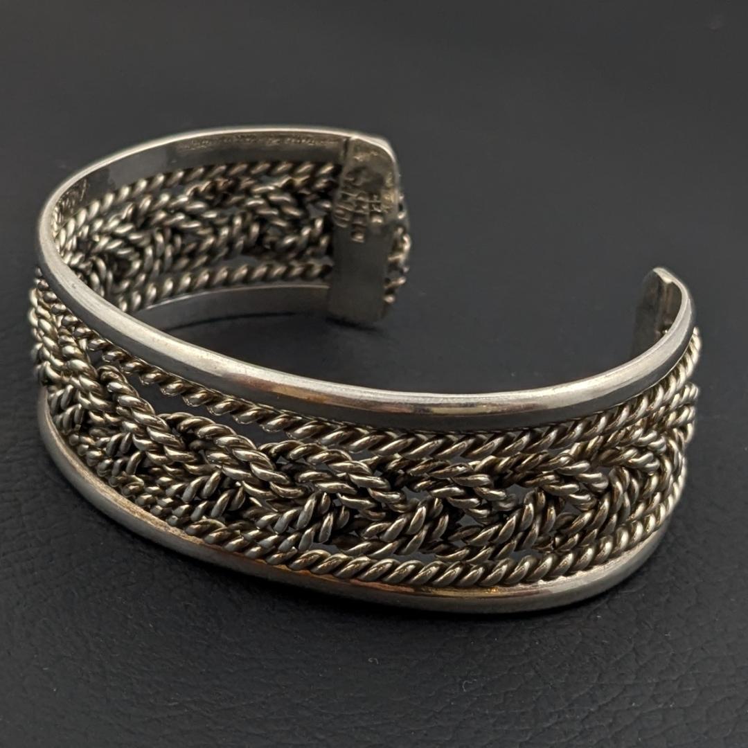 ヴィンテージ メキシカンシルバー925 バングル 38g