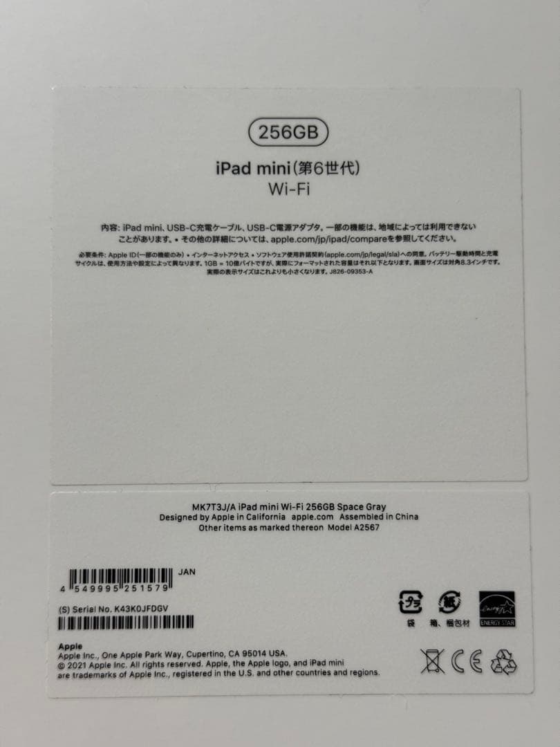 iPad mini 第6世代 256G