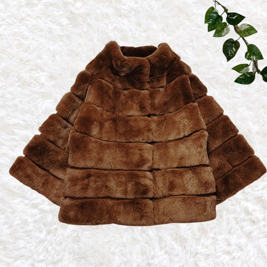 真由美様　Unaca ラビットファーショートコート【GLOW 1月号掲載】 M