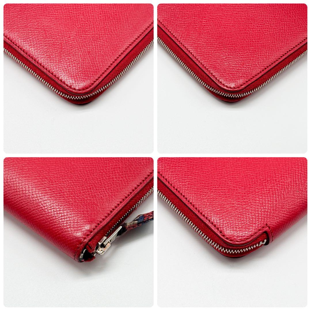 エルメス アザップ シルクイン ロング 財布 赤 アザップ ジップ ジッピー