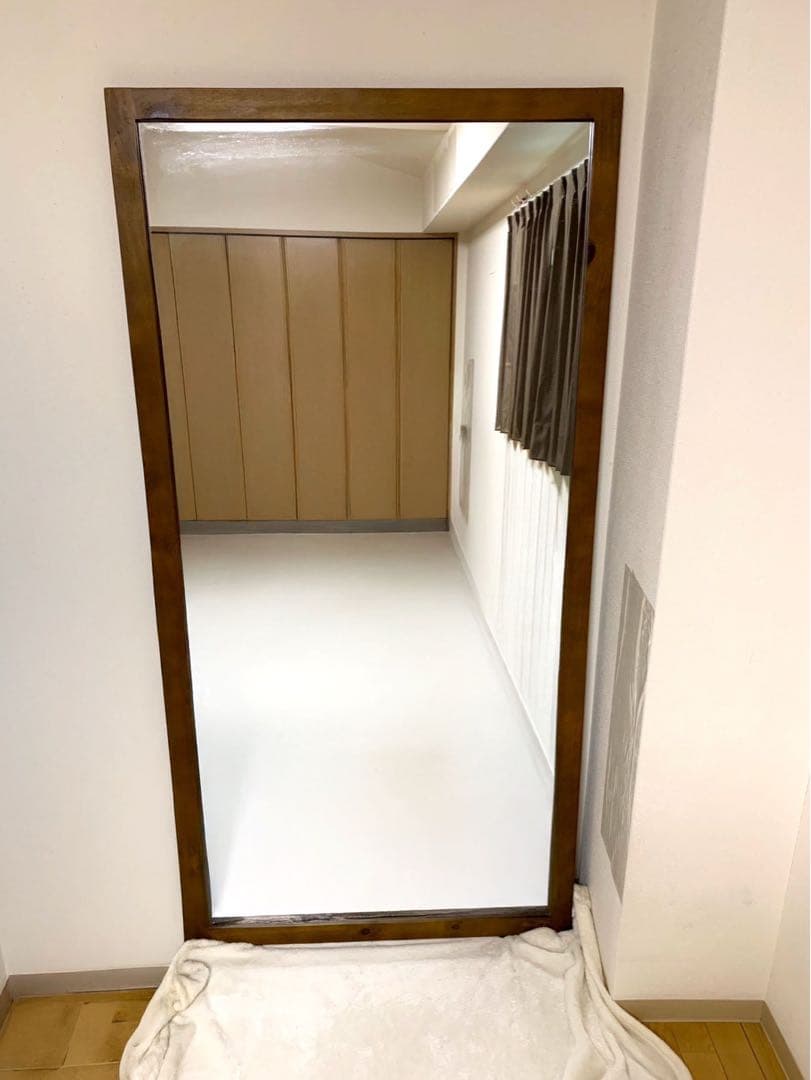ym　大きい全身鏡 180×90cm 大型鏡 木製フレーム アンティーク