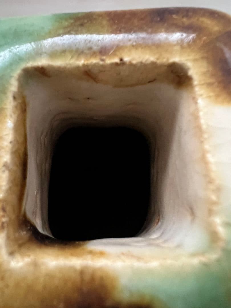 三彩 角瓶 (花器) 楠木英三(師 河井寛次郎)