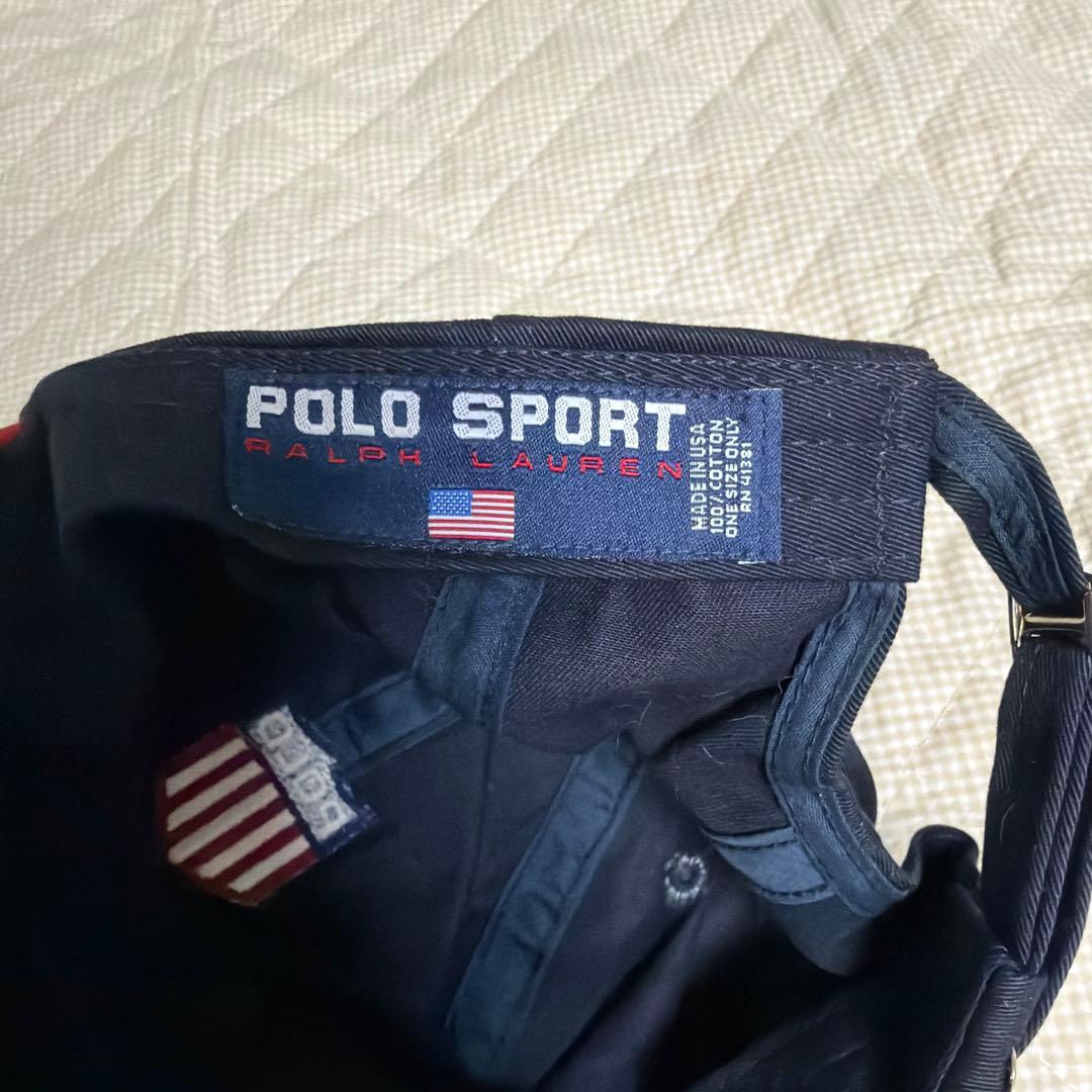 ポロスポーツ　ラルフローレン　ネイビー　帽子