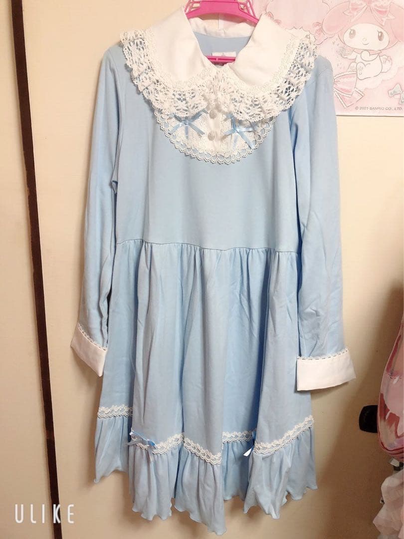 Lovely Maxicimam 懐古ロリィタ サックス カットソーワンピース