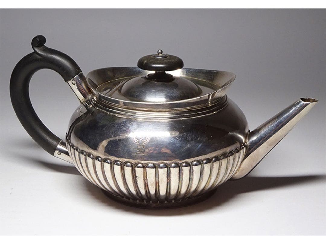 19世紀末 英国アンティーク 純銀製ティーサービス ティーセット4点 茶器