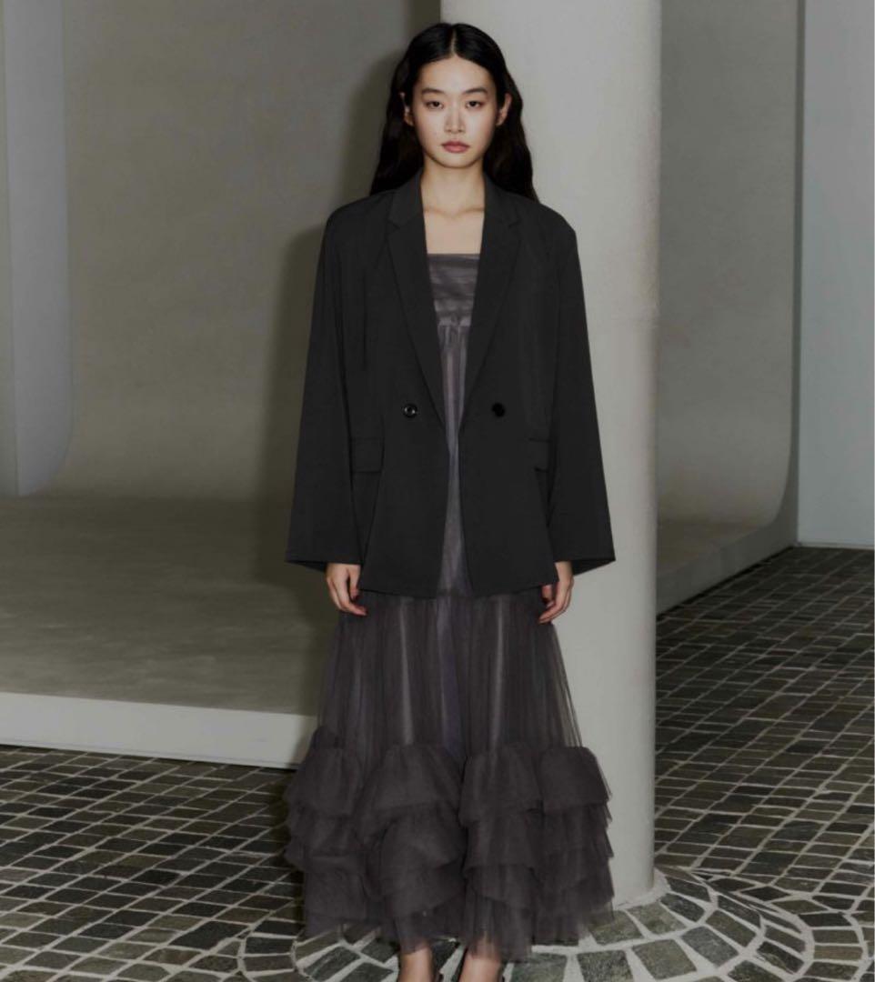 ANDRESDアンドレスド ボリュームチュールジャケットセットドレス　M