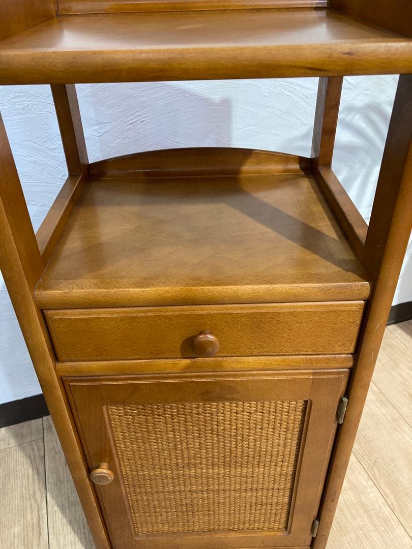 オールドカリモク　木製　棚　キャビネット　引き出し　アンティーク　レトロ