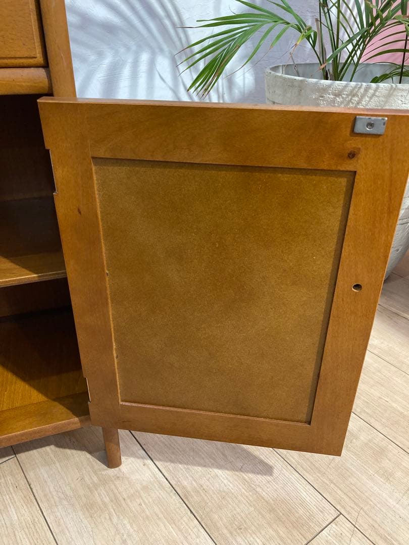 オールドカリモク　木製　棚　キャビネット　引き出し　アンティーク　レトロ