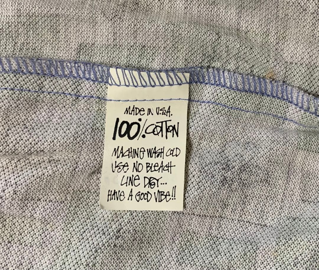 old STUSSY 総柄　シャツ　ヴィンテージ 白タグ　ステューシー　黒タグ