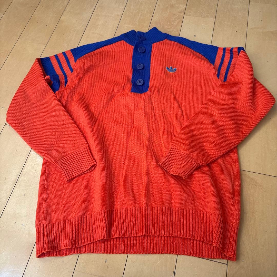 デサント社製 adidas アディダス ヘンリーネックニット