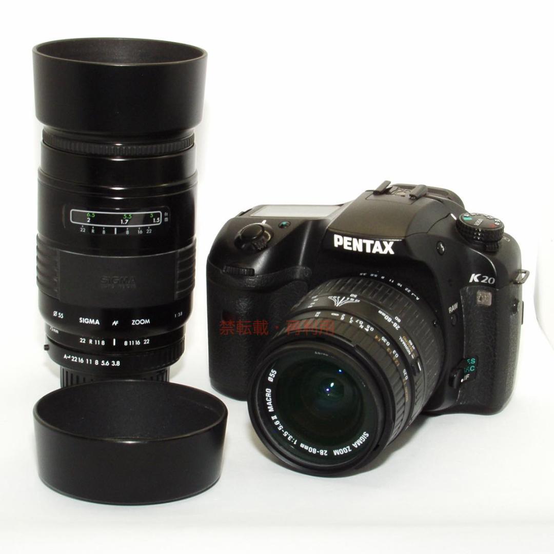 【完動並品・作例あり】PENTAX K20D +SIGMA AFズーム2本付き