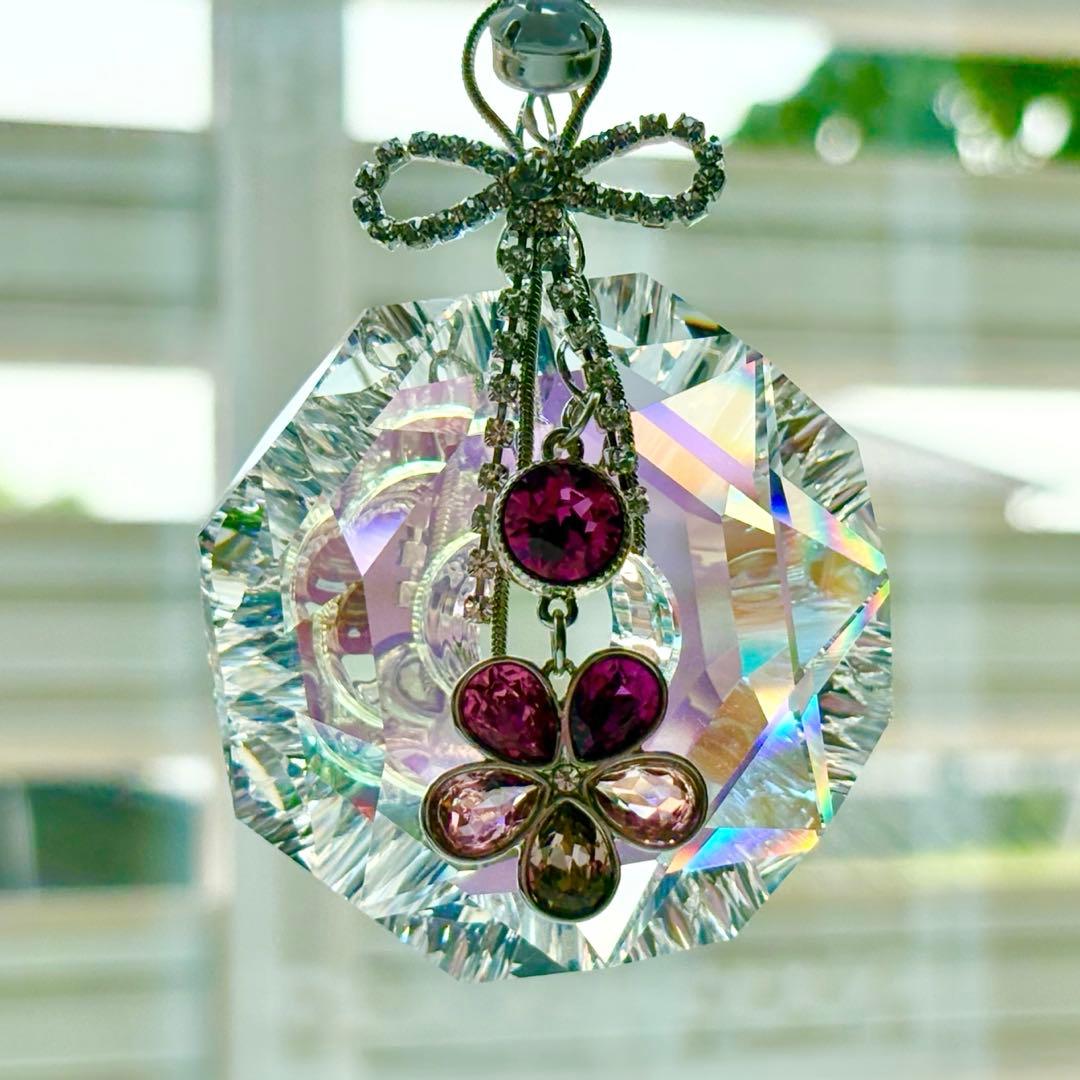 ブルーAB✩.*˚SWAROVSKIサンキャッチャー