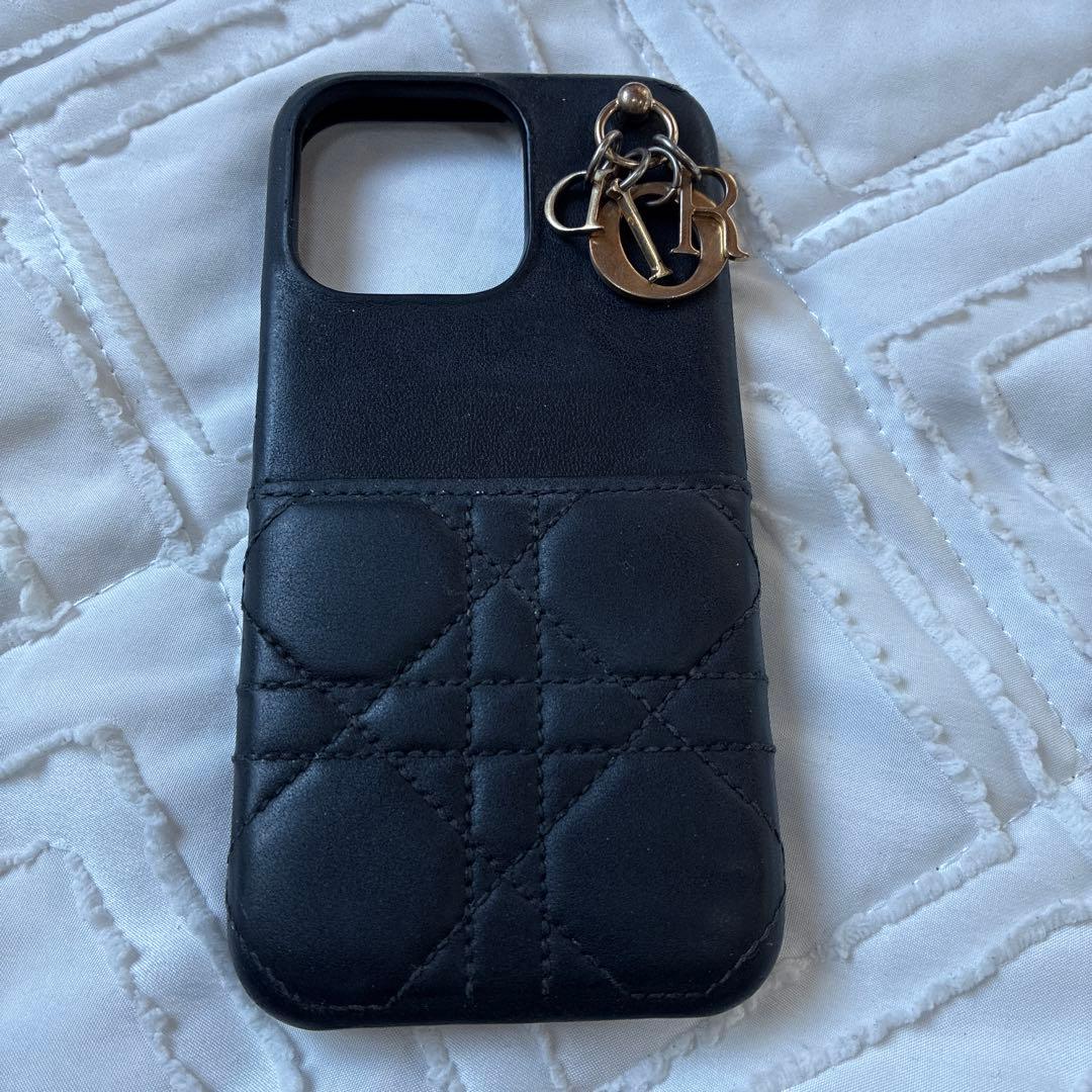 クリスチャンディオール ブラック キルティング iPhoneケース 13Pro