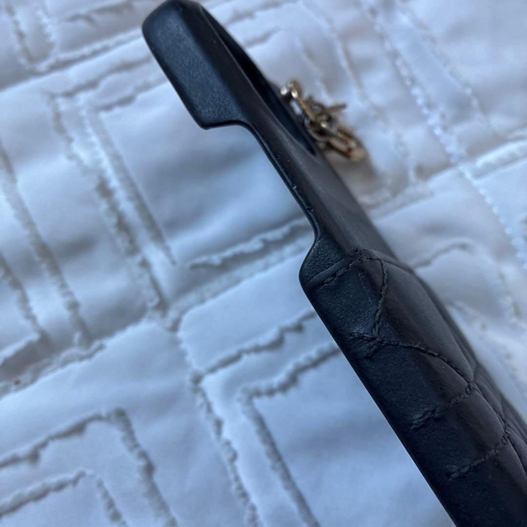 クリスチャンディオール ブラック キルティング iPhoneケース 13Pro